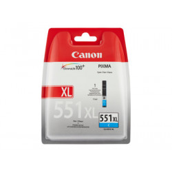 Canon CLI-551C XL - 11 ml - Vysoká výtěžnost - azurová - originální - inkoustový zásobník - pro PIXMA iP8750, iX6850, MG5550, MG5650, MG5655, MG6450, MG6650, MG7150, MG7550, MX725, MX925