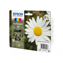 Epson 18 Multipack - 4-balení - 15.1 ml - černá, žlutá, azurová, purpurová - originální - blistr s RF akustickým alarmem - inkoustová cartridge - pro Expression Home XP-212, 215, 225, 312, 315, 322, 325, 412, 415, 422, 425