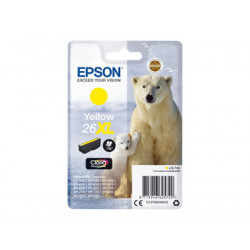 Epson 26XL - 9.7 ml - XL - žlutá - originální - blistr s RF akustickým alarmem - inkoustová cartridge - pro Expression Premium XP-510, 520, 600, 605, 610, 615, 620, 625, 700, 710, 720, 800, 810, 820