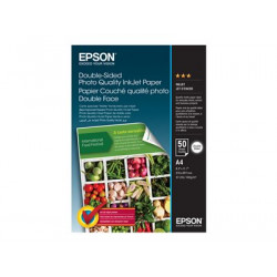 Epson Double-Sided Photo Quality Inkjet Paper - Matný - A4 (210 x 297 mm) - 140 g m2 - 50 listy fotografický papír - pro EcoTank ET-2650, 2750, 2751, 4750; WorkForce Pro RIPS WF-C879, WF-C5790