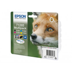 Epson T1285 Multipack - 4-balení - černá, žlutá, azurová, purpurová - blistr s RF akustickým alarmem - inkoustová cartridge - pro Stylus S22, SX130, SX230, SX235, SX430, SX435, SX438, SX440, SX445; Stylus Office BX305