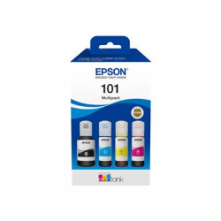 Epson 101 Multipack - 4-balení - černá, žlutá, azurová, purpurová - originální - inkoustový zásobník - pro Epson L4160, L4260, L4266, L6190, L6260, L6270, L6276, L6290; EcoTank L14150, L4260, L6270