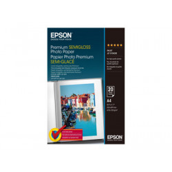 Epson Premium Semigloss Photo Paper - Pololesklý - A4 (210 x 297 mm) 20 listy fotografický papír - pro EcoTank ET-2750, 2751, 2756, 2850, 2851, 2856, 4750, 4850; Expression Home HD XP-15000