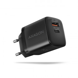 AXAGON ACU-PQ30, Sil nabíječka do sítě 30W, 2x port (USB-A + USB-C), PD3.0 PPS QC4+ SFC AFC Apple