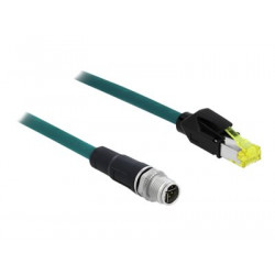 Network cable M12 8 pin X-coded to RJ45, Network cable M12 8 pin X-coded to RJ45