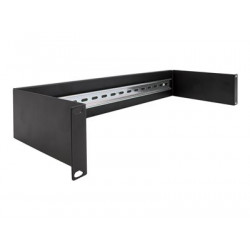 193 DIN rail Panel 2U black, 193 DIN rail Panel 2U black