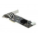 Delock PCI Express x4 Karta na 4 x externí SuperSpeed USB 5 Gbps (USB 3.2 Gen 1) USB Typ-A samice Quad Channel - Low Profile