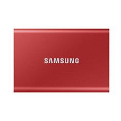 Samsung externí SSD 500GB T7 USB 3.2 Gen2 (prenosová rychlost až 1050MB s) červený