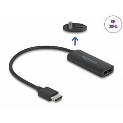 Delock Adaptér HDMI-A samec > DisplayPort samice 8K