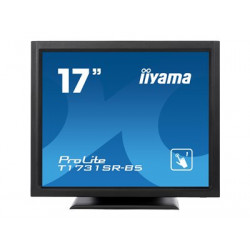 iiyama ProLite T1731SR-B5 - LED monitor - 17" - dotykový displej - 1280 x 1024 - TN - 250 cd m2 - 1000:1 - 5 ms - HDMI, VGA, DisplayPort - reproduktory - matná čerň