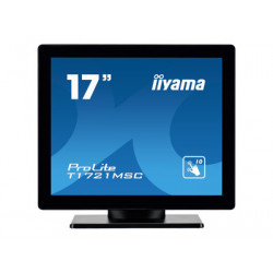 iiyama ProLite T1721MSC-B1 - LED monitor - 17" - dotykový displej - 1280 x 1024 @ 75 Hz - TN - 250 cd m2 - 1000:1 - 5 ms - DVI-D, VGA - reproduktory - černá