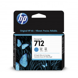 HP 712 Inkoustová náplň azurová; 3ED67A