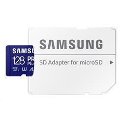 Samsung paměťová karta 128GB PRO Plus micro SDXC CL10 U3 (č z: až 180 až 130MB s) + SD adaptér
