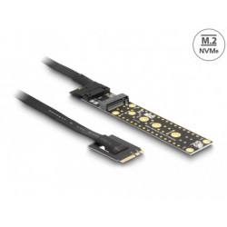 Delock Karta Riser NVMe M.2 Key A+E zástrčková na Key M Slot, s kabelem délky 20 cm