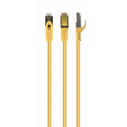 Gembird patch kabel S FTP Cat. 6A LSZH, 0.5 m, žlutý