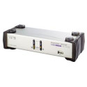 ATEN 2-port Dual View KVM USB, usb hub, audio, 1.2m kabely