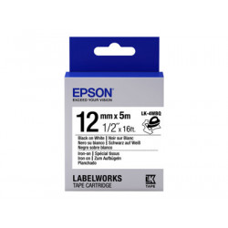 Epson LabelWorks LK-4WBQ - Černá na bílé - Role (1,2 cm x 5 m) 1 role páska nálepek - pro LabelWorks LW-1000, LW-300, LW-400, LW-600, LW-700, LW-900, LW-K400, LW-Z700, LW-Z900