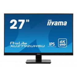 iiyama ProLite XU2792UHSU-B1 - LED monitor - 27" - 3840 x 2160 4K @ 60 Hz - IPS - 300 cd m2 - 1000:1 - 4 ms - HDMI, DVI, DisplayPort - reproduktory