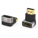 PremiumCord 8K Adaptér spojka HDMI A - HDMI A, F M, zahnutá do pravého úhlu 90°