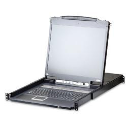 ATEN 8-Port KVM PS 2+USB, OSD, rack, 17" LED LCD, over IP