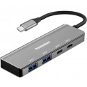 PremiumCord 5G SuperSpeed Hub USB-C na 2x USB 3.2 C +2x USB 3.2 A, Aluminum