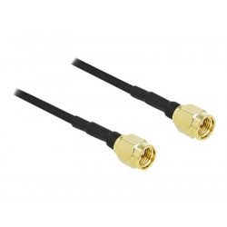 Delock - Kabel antény - SMA zástrčka do SMA zástrčka - 5 m - koaxiál - černá