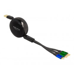 USB 3 in 1 Retractable Charging Cable fo, USB 3 in 1 Retractable Charging Cable fo