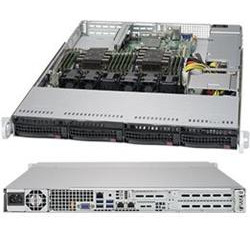 SUPERMICRO 1U server 2x LGA3647, iC621, 12x DDR4 ECC R, 4x SATA3 HS (3,5"), M.2, 600W, 2x1GbE, IPMI, WIO