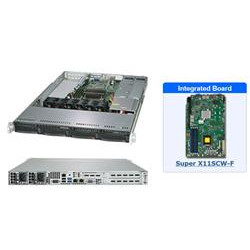 SUPERMICRO 1U server 1x LGA1151-8 9g, iC246, 4x DDR4 ECC, 4x 3.5" HS SATA3, 2x500W (80+ Platinum), IPMI, WIO