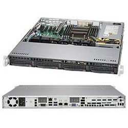 SUPERMICRO 1U server 1x LGA2011-3, iC612, 8x DDR4 ECC R, 4x SATA3 HS (3,5"),2x1GbE, 350W, IPMI