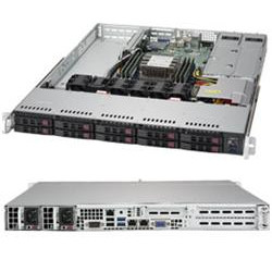 SUPERMICRO 1U server 1x LGA3647, C622, 6x DDR4 ECC, 10x 2.5" HS SAS SATA, 2x 700W (80+ Platinum), 2x10Gb, IPMI
