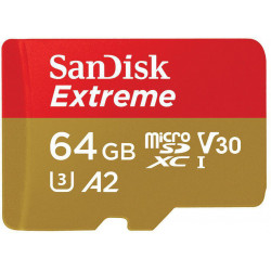 SanDisk Extreme microSDXC 64GB 170MB s + adaptér