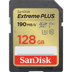 SanDisk Extreme PLUS SDXC 128GB 190MB s V30 UHS-I