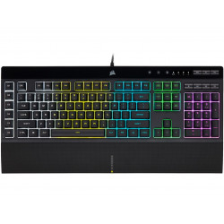 CORSAIR K55 RGB PRO Drátová USB US-Layout Černá