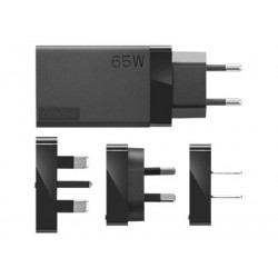 Lenovo 65W USB-C Travel Adapter - Síťový adaptér - AC 100-240 V - 65 Watt - černá - pro ThinkBook 14 G4+ IAP; ThinkPad E14 Gen 3; L14 Gen 3; X1 Carbon Gen 10; X1 Yoga Gen 7