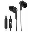 Genius HS-M320 černý, Headset, drátový, do uší, mikrofon, 3,5mm jack 4 pin, černý