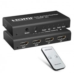 PremiumCord HDMI switch 2:2, 3D,1080p,dálkové ovl.