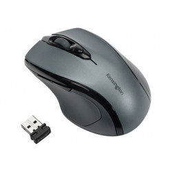 Kensington Pro Fit Mid-Size - Myš - pravák - optický - 5 tlačítka - bezdrátový - 2.4 GHz - bezdrátový přijímač USB - tuhově šedý