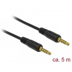 Delock Kabel Stereo Jack 3,5 mm 5 pin samec samec 5 m černý