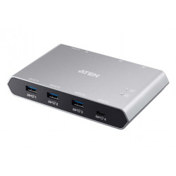 Aten 2-Port USB-C Gen 2 Sharing Switch with Power Pass-through