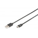 Digitus Připojovací kabel USB C na A 1,8 m, 3A, 480 MB, verze 2.0