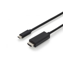 Digitus kabelový převodníkl USB typu C na HDMI 5,0 m, 4K 60Hz, 18 GB, CE, bl, zlacené konektory