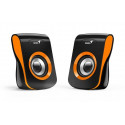 GENIUS repro SP-Q180, 2.0, 6W, USB napájení, 3,5mm jack, černo-oranžové
