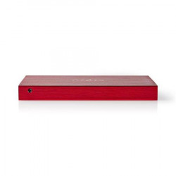 Nedis HDDE25310RD - Přenosný Box pro Pevný Disk | 2,5" | USB 3.1 | 6 Gb s | Hliník | Červený
