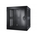 APC NetShelter WX - Rozvaděč stojanový - montáž na stěnu - černá - 13U - 19" - pro P N: SUA1000RM2U, SUA1000RM2U-TU, SUA1000RMI2U