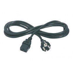 APC - Elektrický kabel - IEC 60320 C19 do CEE 7 7 (M) - AC 230 V - 2.5 m - černá - - pro P N: SMT2200I-AR, SMT2200R2I-AR, SMT3000I-AR, SMT3000R2I-AR, SRT1500XLI, SRT2200XLI-KR