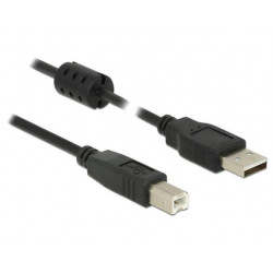 Delock Kabel USB 2.0 Typ-A samec  USB 2.0 Typ-B samec 3 m černý