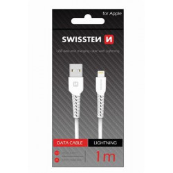 SWISSTEN DATOVÝ KABEL USB LIGHTNING 1,0 M BÍLÝ