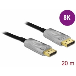 Delock Aktivní optický kabel DisplayPort 1.4 8K 20 m