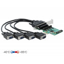 Delock PCI Express Karta na 4 x Sériový RS-232 se zdrojem napětí